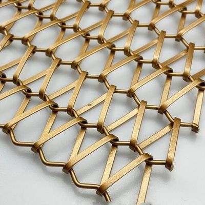 Dutch Weave Decorative Gold Stainless Steel Bar Decorative Metal Curtain