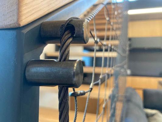 Corrosion Resistant Flexible Diamond Woven Knotted Stainless Steel Rope Mesh and Stainless Steel Cable Net for Zoo Protecting and Stair Railing Fence