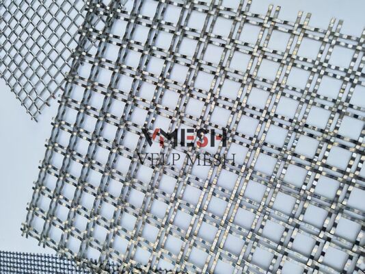 Durable Stainless Steel Crimped Woven Mesh for Building Elevation Decorative Architectural Crimped Mesh