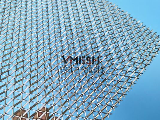 Durable Facade Stainless Steel Customized Decorative Crimped Woven SS304 Mesh Metal Decorative Mesh