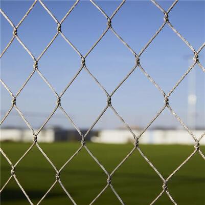 SS316 Stainless Steel Wire Rope Mesh Flexible Woven For Aviary Balcony Protection