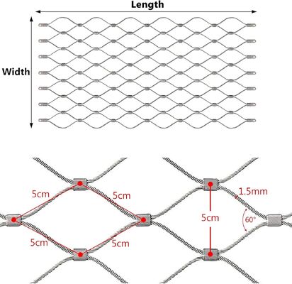 Flexible Stainless Steel Cable Mesh for Bird Aviary Safety Protection