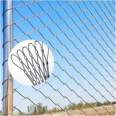 SS316 Stainless Steel Wire Rope Mesh Flexible Woven For Aviary Balcony Protection
