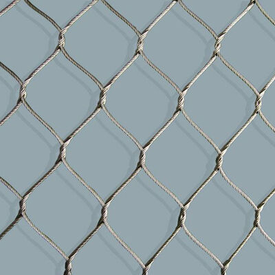 7*7 Cable Mesh Stainless Steel Wire Hand Woven Rope Mesh Animal Safety Protection Fencing