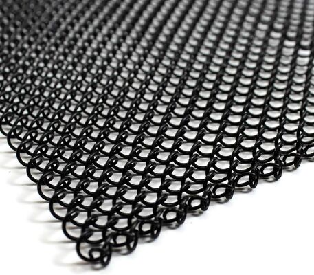 Powder Coated Black Mesh Curtain Safety Fireplace Screen Curtain