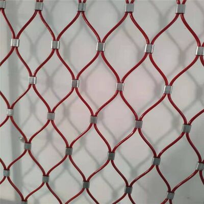 Stainless Steel Wire 7*19 Cable Net With Pvc Coated Finish Mesh For Decorative Fencing