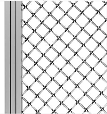 Custom Architectural Metal Mesh Gold Finish Stainless Steel Woven Architectural Panel