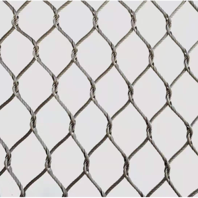 7*7 Cable Mesh Stainless Steel Wire Hand Woven Rope Mesh Animal Safety Protection Fencing