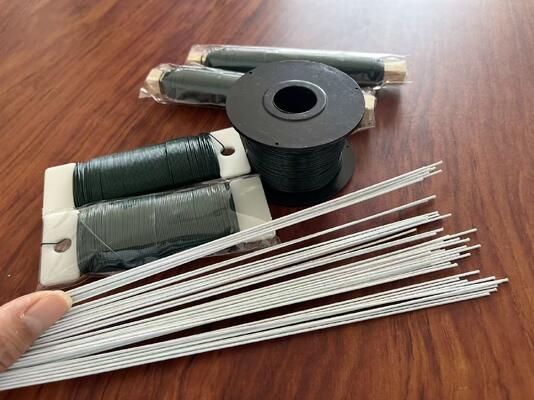 1mm*40cm White Color Pre-Cut Piece Stem Wire for Floral Wire Florist Wire