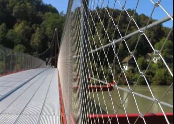 Stainless Steel Rope Wire Mesh 3.0mm 3.2mm PVDF Coated Safety Net