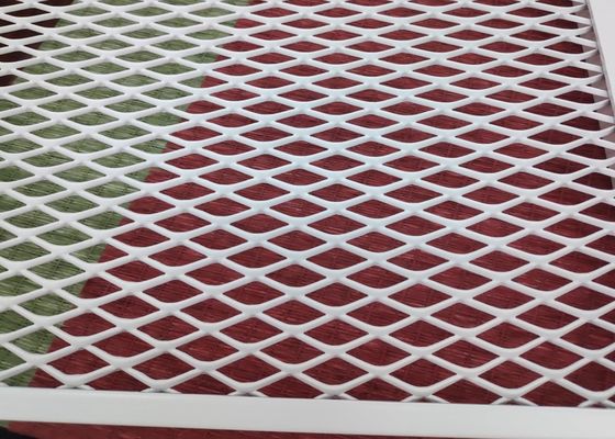 Gold Aluminum Expanded Mesh Cladding 3.5mm 4.0mm With Frame