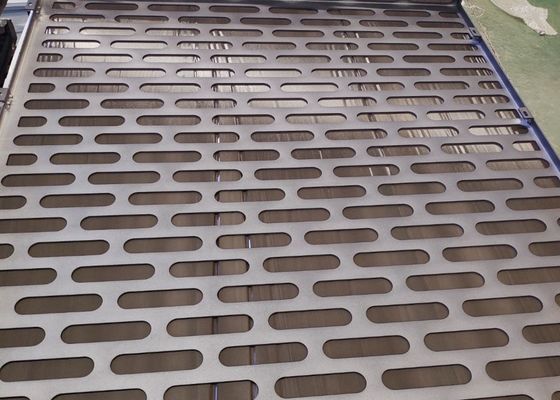 Metallic Architectural Decorative PVDF Perforated Metal Facades Powder Coating