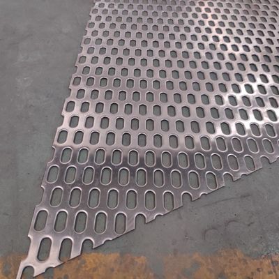 Aluminum Slotted Hole Architectural Perforated Metal Panel For Decorative