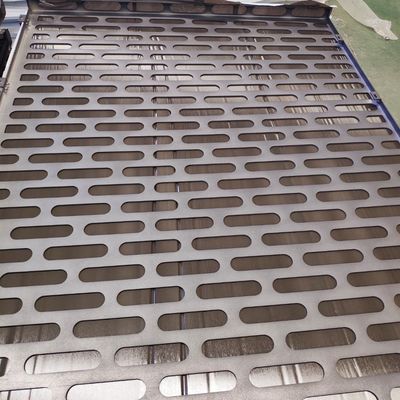 Aluminum Slotted Hole Architectural Perforated Metal Panel For Decorative