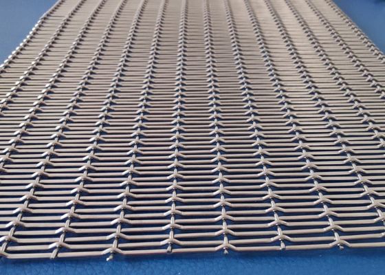 Flexible Anodized Metal Mesh Stair Railing 5.3kg/Sqm Architectural Cable Mesh