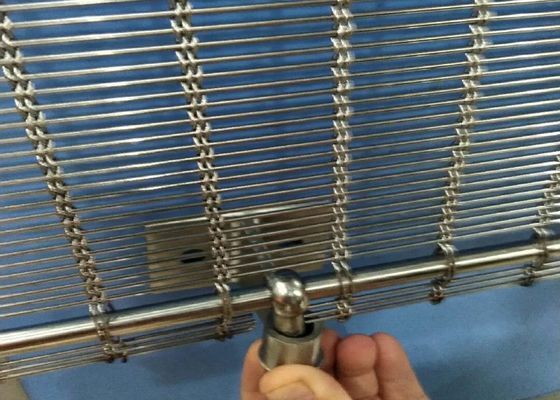 Flexible Anodized Metal Mesh Stair Railing 5.3kg/Sqm Architectural Cable Mesh