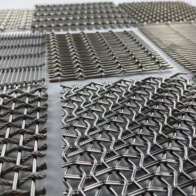 Stainless Steel Decorative Woven Metal Wire Mesh Panel Curtain For Architectural