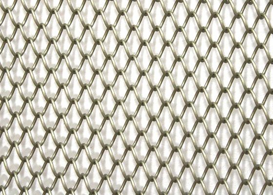 Decorative Aluminium Metal Mesh Curtain Chain Drapery Fabric Fireplace Wire Mesh Metal Coil Mesh Ceiling Curtain
