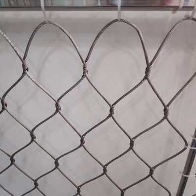 SS304 7*7 Flexible Cable Wire Mesh Netting For Zoo Fencing