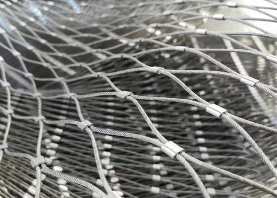 AISI 316 Stainless Steel Rope Wire Mesh 4x4 Inch for Zoo Enclosures