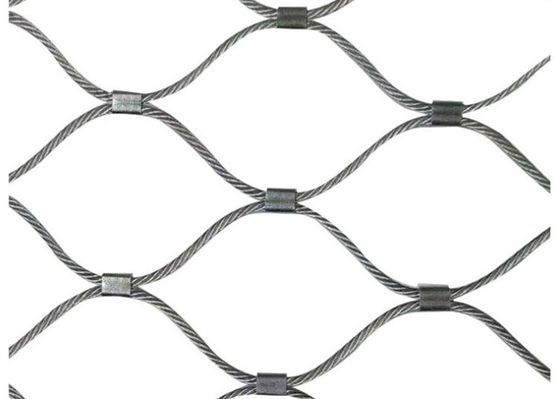 AISI 316 Stainless Steel Rope Wire Mesh 4x4 Inch for Zoo Enclosures