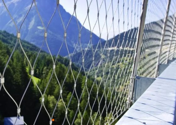 Durable Knotted Stainless Steel Wire Rope Mesh 1mm-3mm