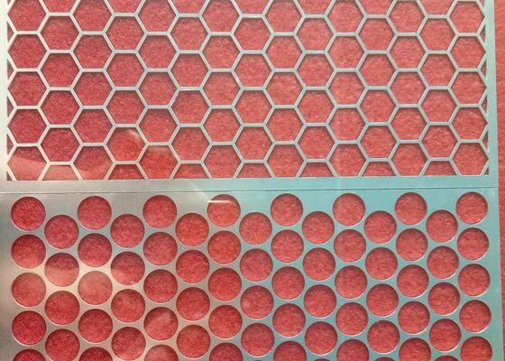 Powder Coating Black Aluminum Hexagonal Round Hole Speaker Grille Punching Metal Mesh
