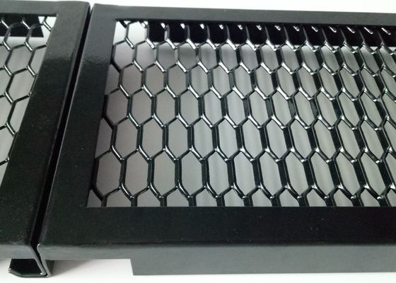 Gold Aluminum Expanded Mesh Cladding 3.5mm 4.0mm With Frame