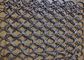 Gold Fireproof Chainmail Ring Mesh Curtain 3.8mm-50mm Aperture