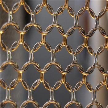 Decorative Aluminium Metal Mesh Curtain Chain Drapery Metal Coil Mesh