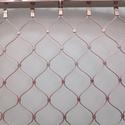 Decorative Diamond Hole Ferrule Stainless Steel Rope Net Zoo Fence Flexible Mesh