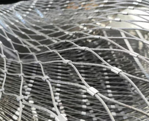 3mm Stainless Steel Rope Mesh 7x7 Weave for Zoo Airport Fencing