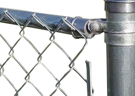 PVC Coated Chain Link Fence 10 Gauge Galvanized Steel Security Mesh