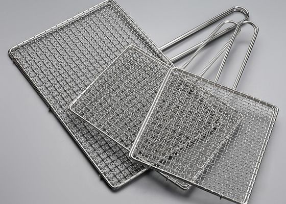 Stainless Steel 304 BBQ Grill Wire Mesh 450x600mm Food Grade