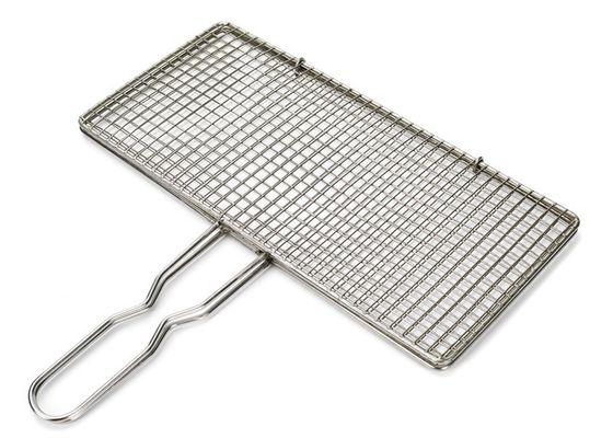 Stainless Steel 316 BBQ Grill Mesh Basket for Roasting Fish