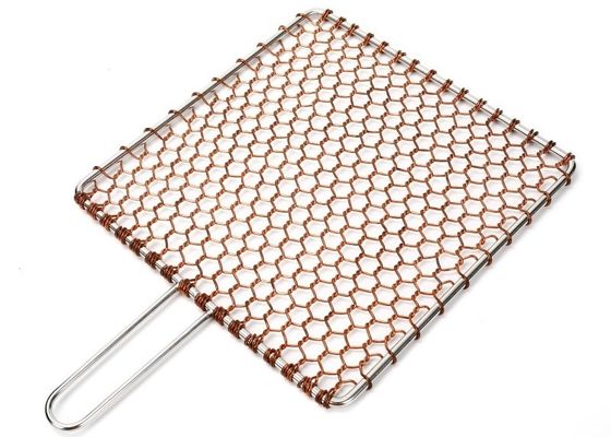 Stainless Steel 316 BBQ Grill Mesh Basket for Roasting Fish