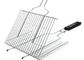 Folding Rust Proof Bbq Grilling Basket Stainless Steel Bbq Net Mesh For Fish