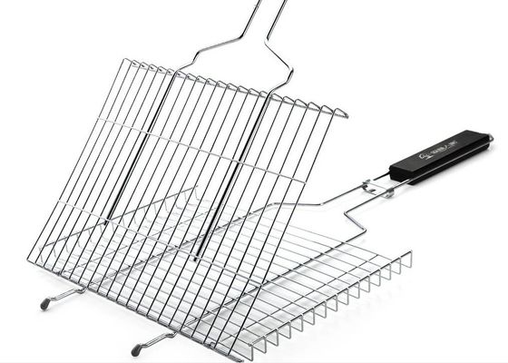 Stainless Steel BBQ Grilling Basket for Fish and Meat