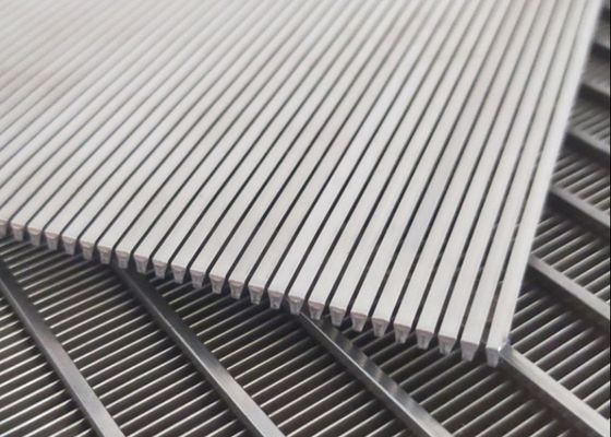 316 Stainless Steel Wedge Wire Screen 100 Micron Slot Flange