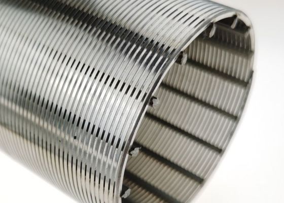 316 Stainless Steel Wedge Wire Screen 100 Micron Slot Flange