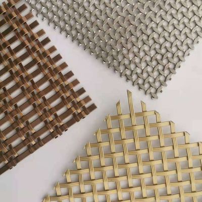 Golden 1.2mm Aluminum Chain Link Mesh Curtain Powder Coated