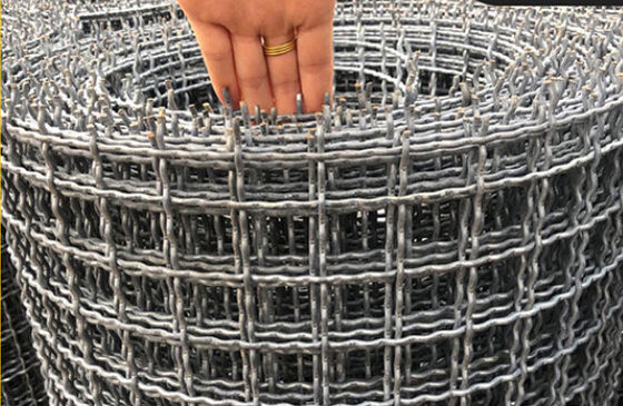 5mm Crimped Woven Wire Mesh Vibrating Screen with Hooks