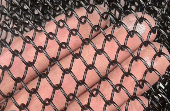 PVC Coated Black Galvanized Chain Link Fence for Sports Fields