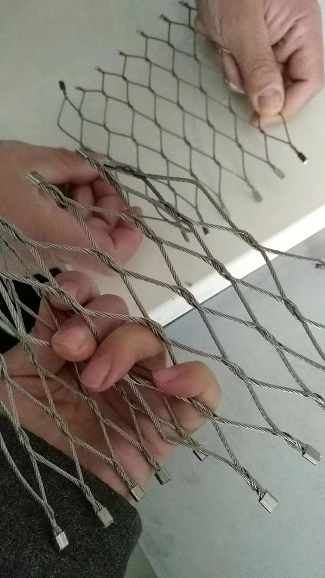 Aisi304 316 Stair Architecture Stainless Steel Rope Wire Mesh For ...