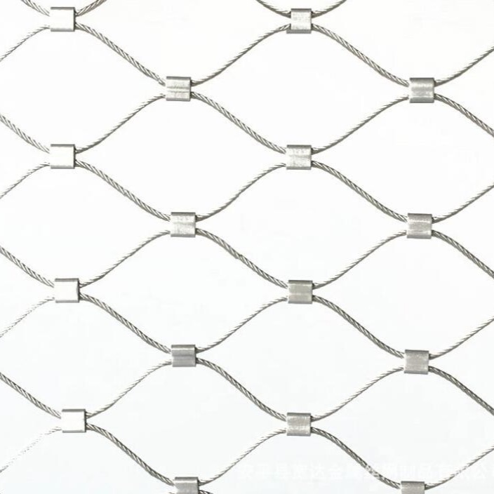 Flexible 304 Stainless Steel Wire Rope Mesh Safety Fencing For Zoo