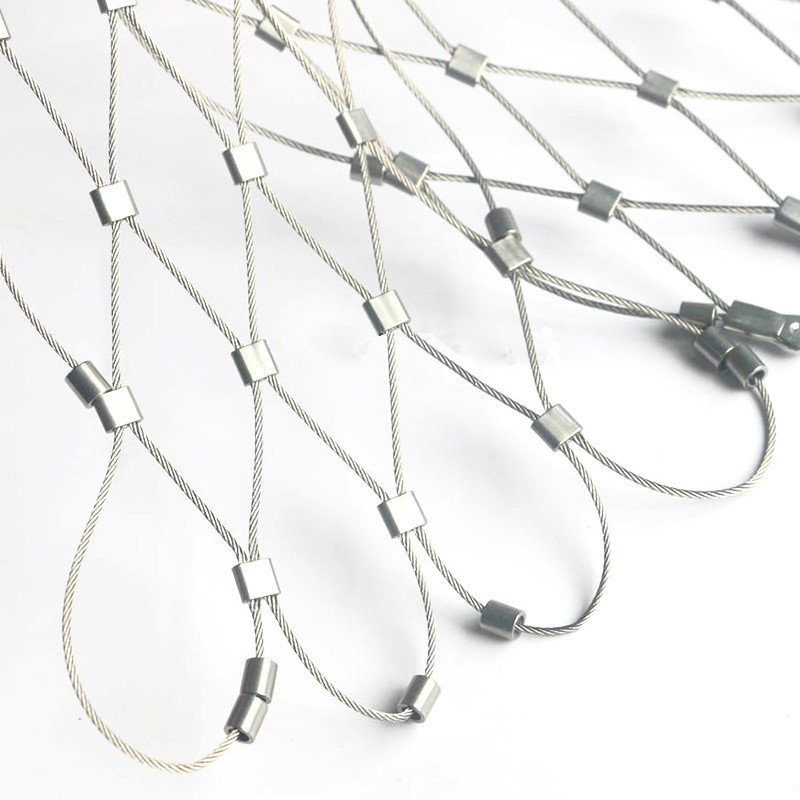 SS304 Ferrule Diamond Flexible Inox Stainless Steel Wire Cable Net Rope ...