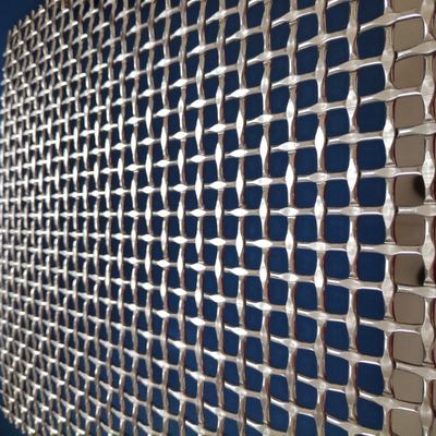 Frame Antique Brass Crimped Woven Wire Mesh Decorative Metal For Architecture