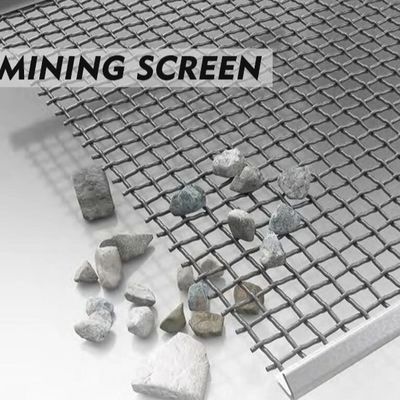 Stone Crusher Vibrating Crimped Woven Wire Mesh For Quarry Mining