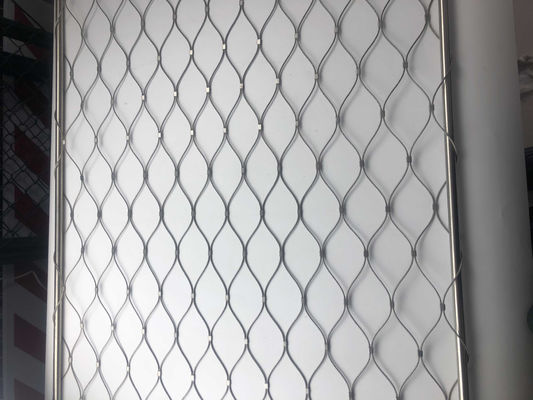 Black Oxidation Stainless Steel Rope Mesh 50*50mm Aperture For Safety Protection