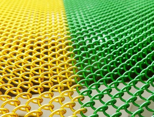 Mesh 0.8mm Metal Chain Link Curtain Drapery For Room Wall Decor Metal Screen